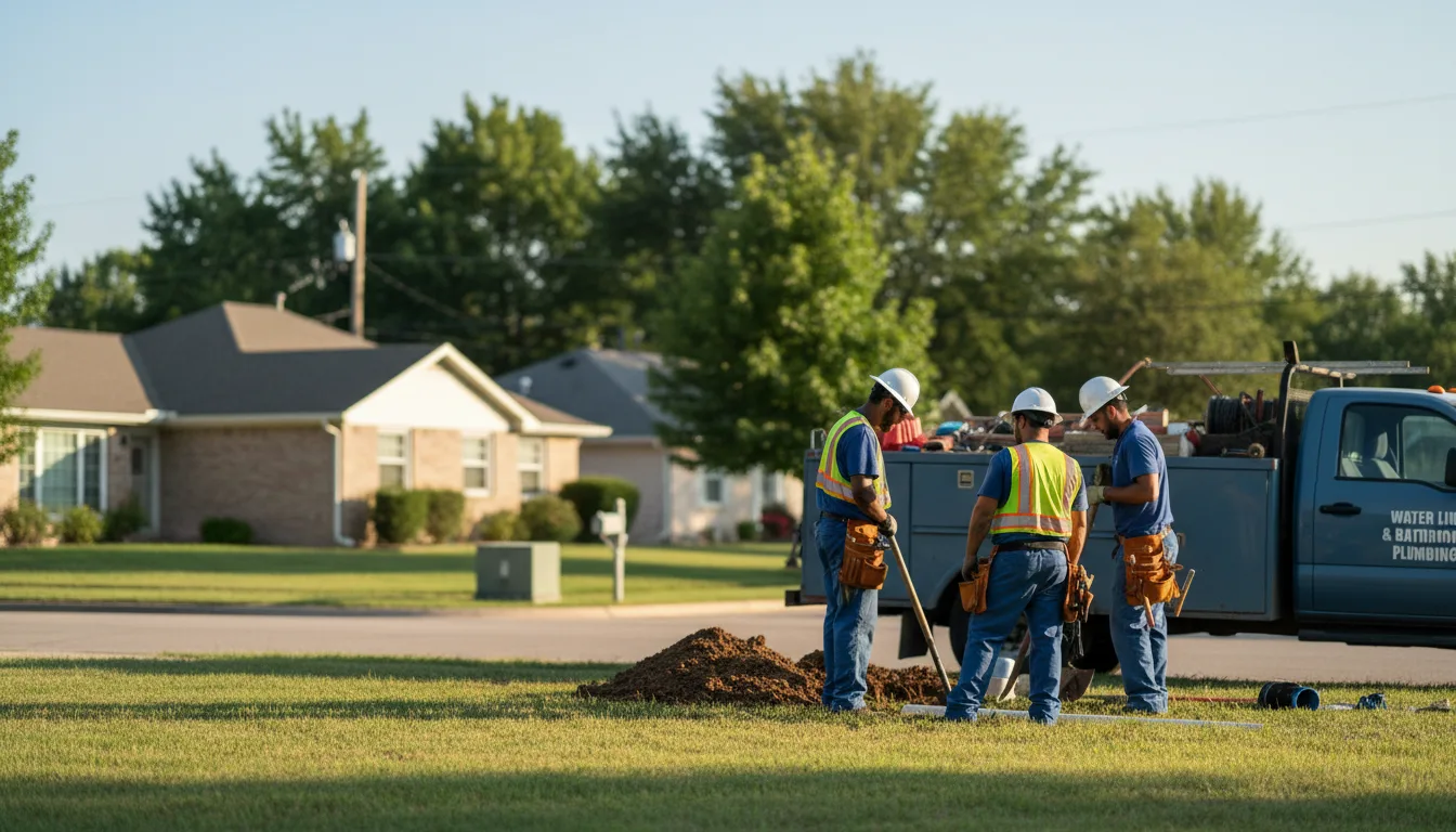Residential water line and bathroom plumbing service in Woodworth, LA